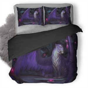 Tiger With Wings B2 Duvet Cover and Pillowcase Set Bedding Set