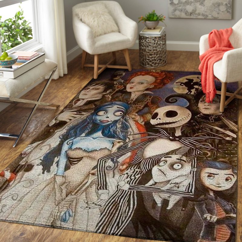 Tim Burton Characters Halloween Living Room Rug Carpet 3