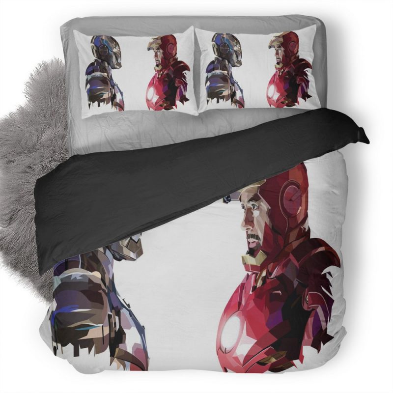 Tony Stark Iron Man Art Hd Duvet Cover and Pillowcase Set Bedding Set