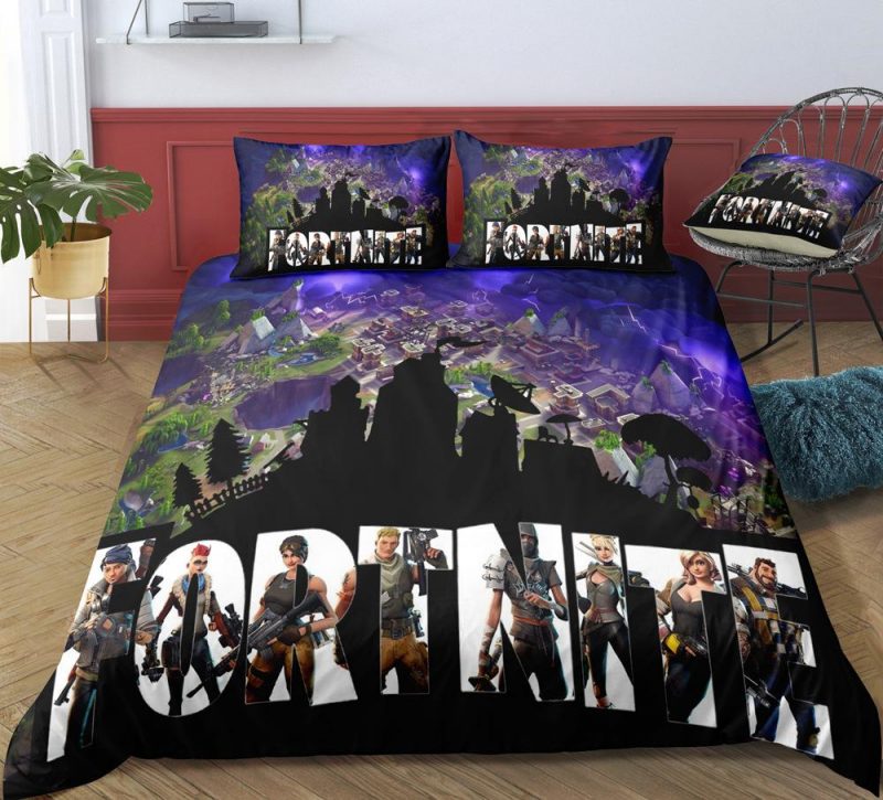 Topdown Fortnite Gamer Duvet Cover and Pillowcase Set Bedding Set