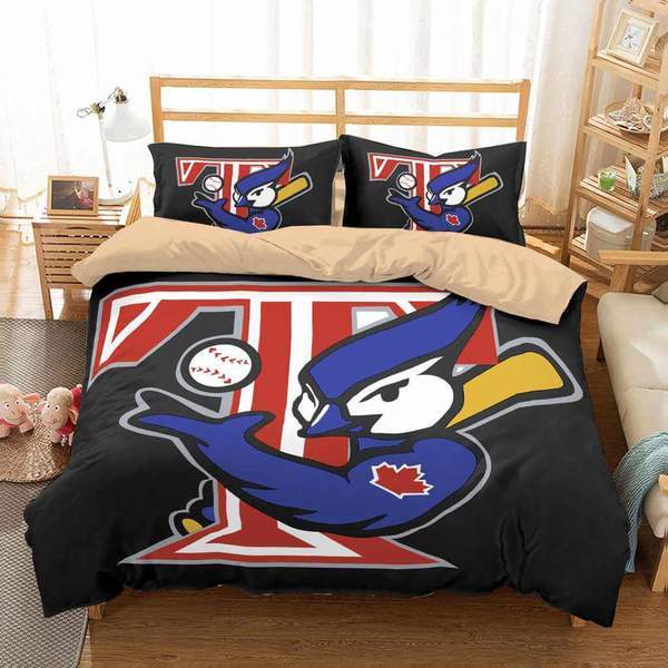 Toronto Blue Jays Duvet Cover and Pillowcase Set Bedding Set 487