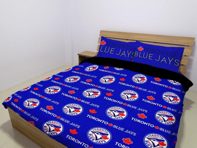 Toronto Blue Jays Duvet Cover and Pillowcase Set Bedding Set 994