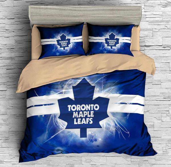 Toronto Maple Leafs Duvet Cover and Pillowcase Set Bedding Set