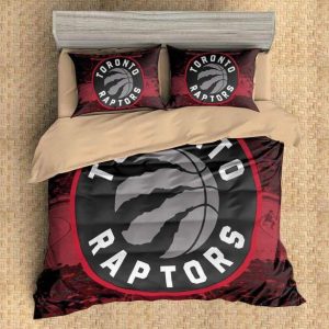 Toronto Raptors Duvet Cover and Pillowcase Set Bedding Set