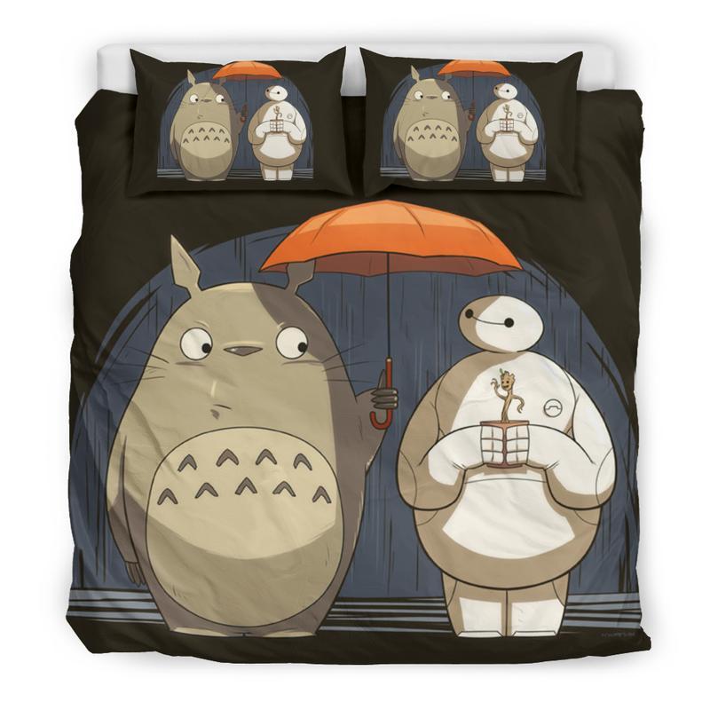 Totoro Baymax Duvet Cover and Pillowcase Set Bedding Set