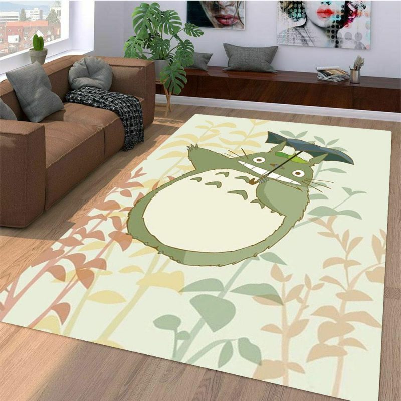 Totoro With Umbrella Living Room Rug Carpet