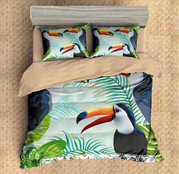 Toucan 10 Duvet Cover and Pillowcase Set Bedding Set