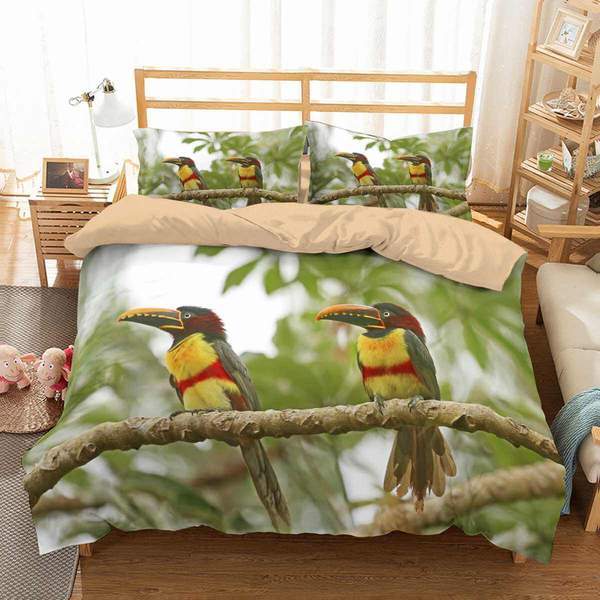 Toucan 3 Duvet Cover and Pillowcase Set Bedding Set