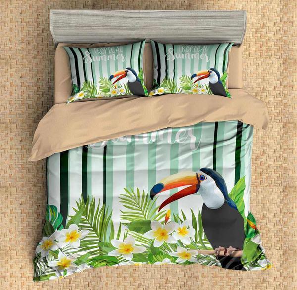 Toucan 4 Duvet Cover and Pillowcase Set Bedding Set