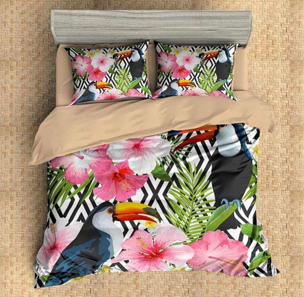 Toucan 8 Duvet Cover and Pillowcase Set Bedding Set