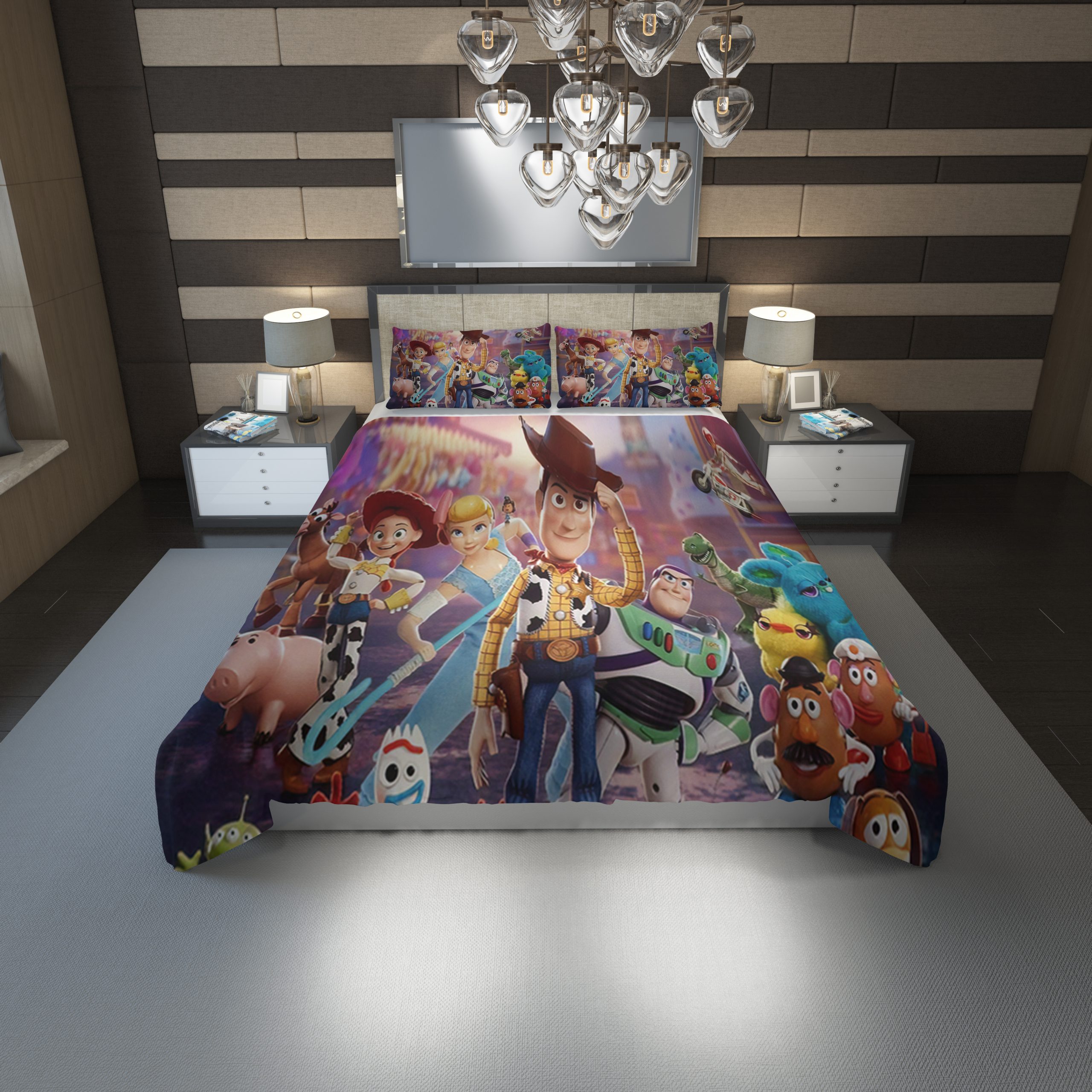 Toy Story 4 Duvet Cover and Pillowcase Set Bedding Set 1216