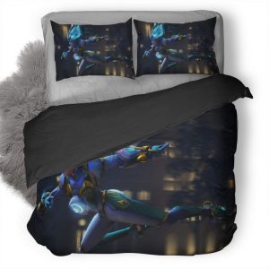 Tracer Overwatch Supersaiyanblue Digital Art Y2 Duvet Cover and Pillowcase Set Bedding Set