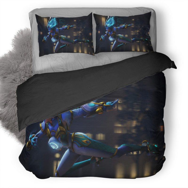 Tracer Overwatch Supersaiyanblue Digital Art Y2 Duvet Cover and Pillowcase Set Bedding Set