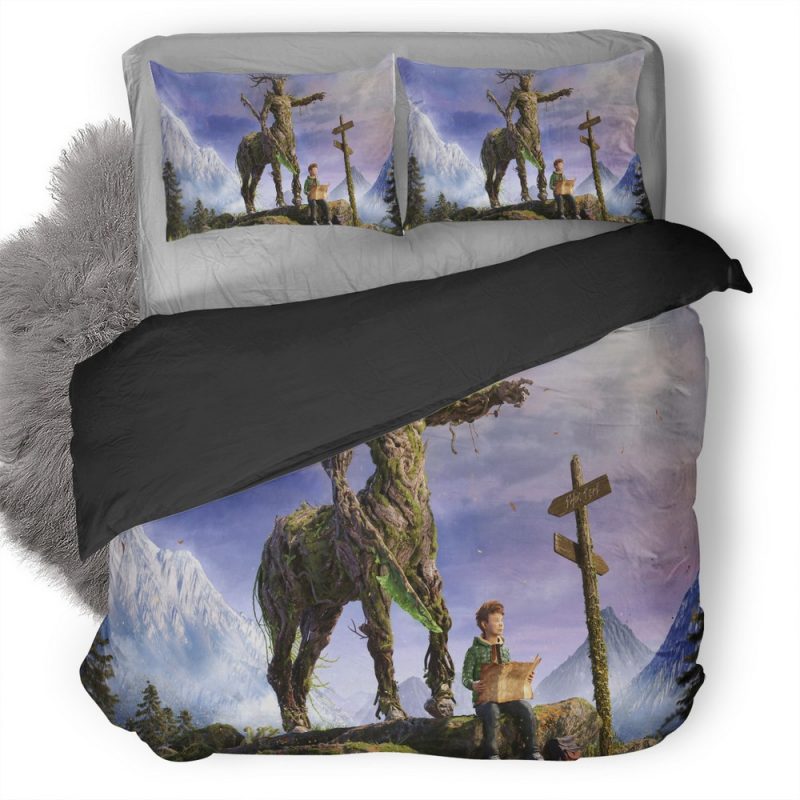 Tree Horse And Boy Sitting On Rock With Map Gm Duvet Cover and Pillowcase Set Bedding Set