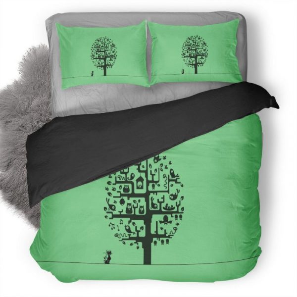 Tree Minimalism Hd Duvet Cover and Pillowcase Set Bedding Set