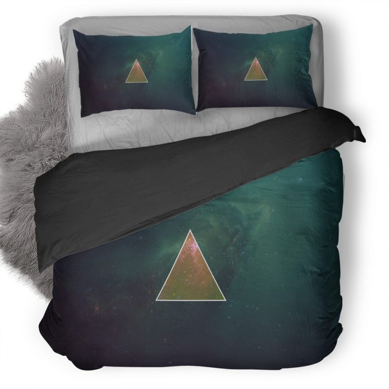 Triangle Galaxy Duvet Cover and Pillowcase Set Bedding Set