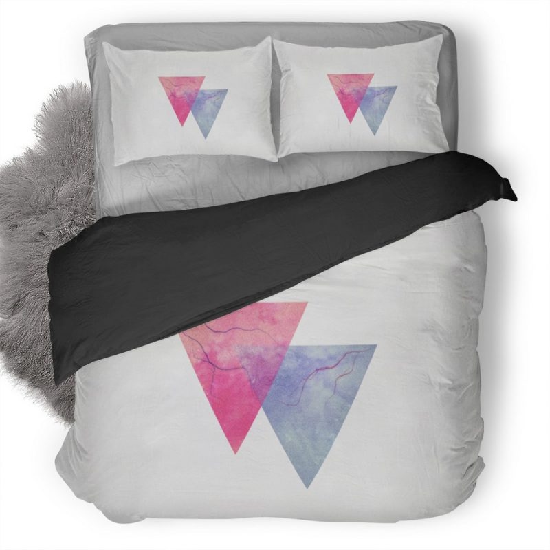 Triangle Minimalsim Duvet Cover and Pillowcase Set Bedding Set