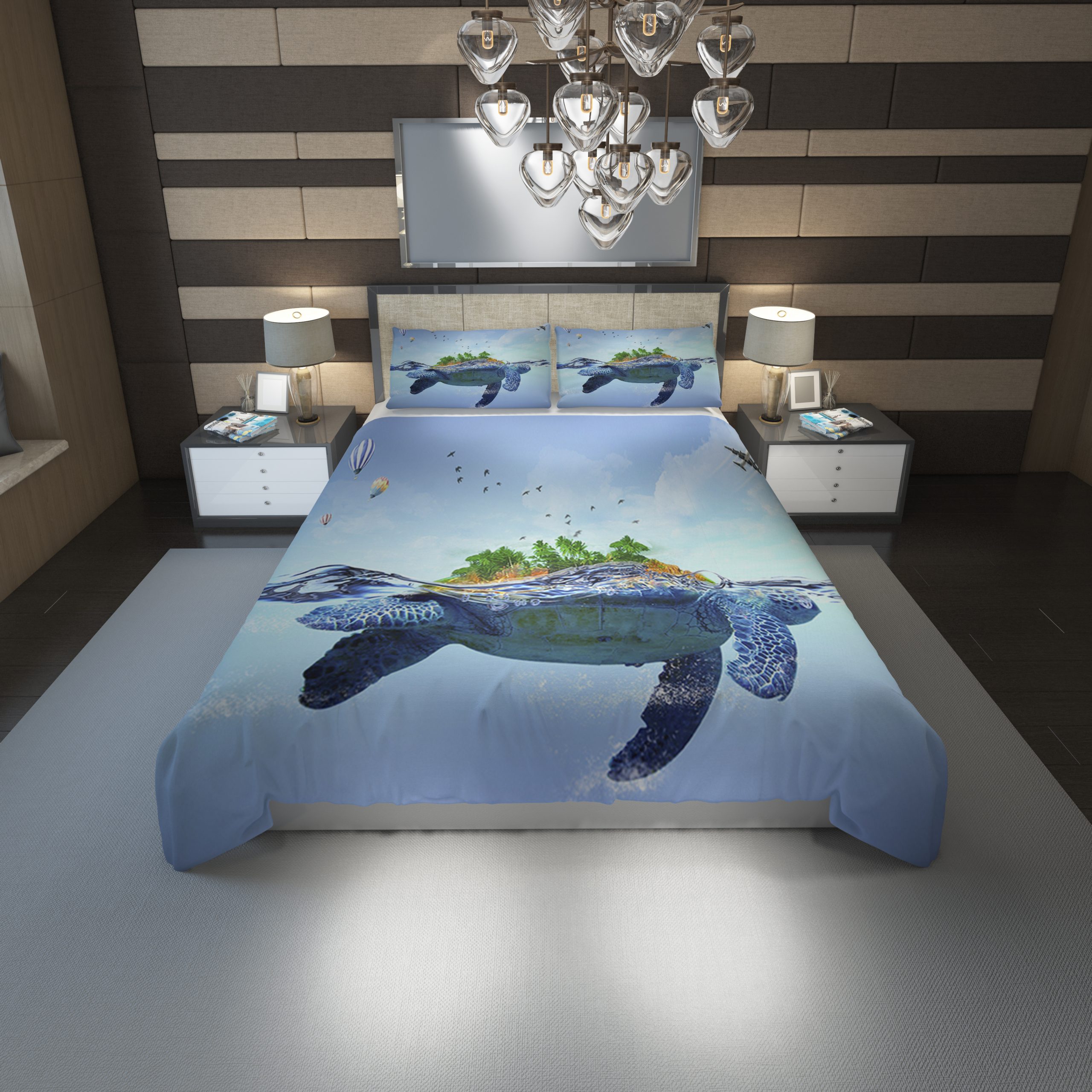 Turtle 12 Duvet Cover and Pillowcase Set Bedding Set