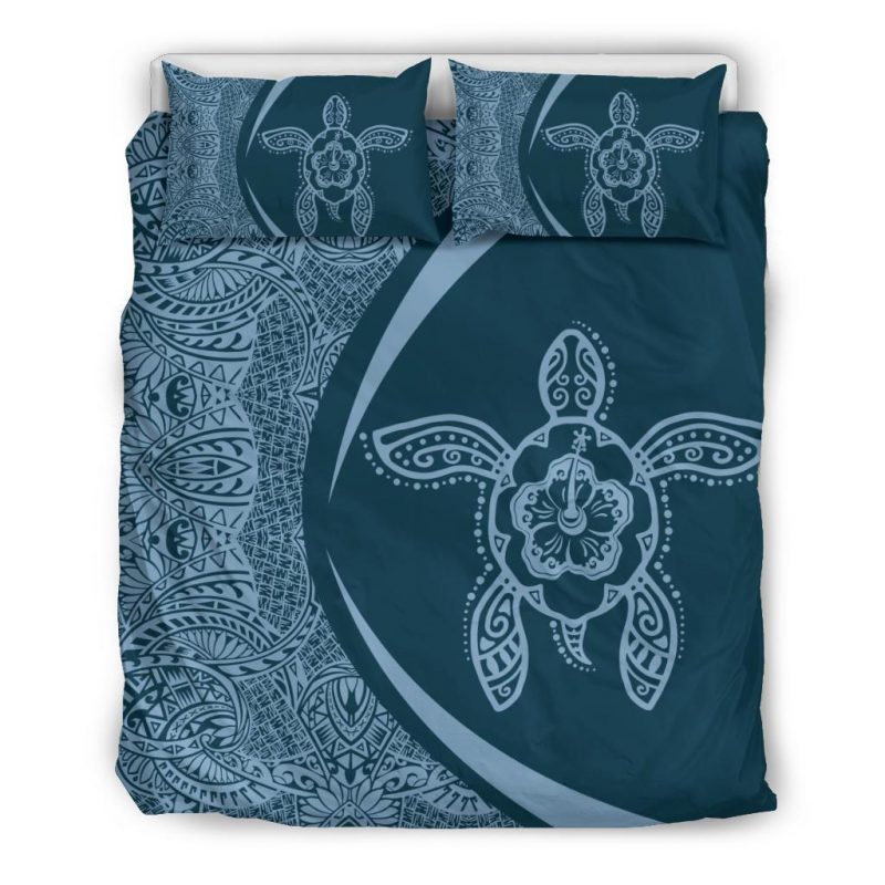 Turtle Polynesian Duver Duvet Cover and Pillowcase Set Bedding Set 867