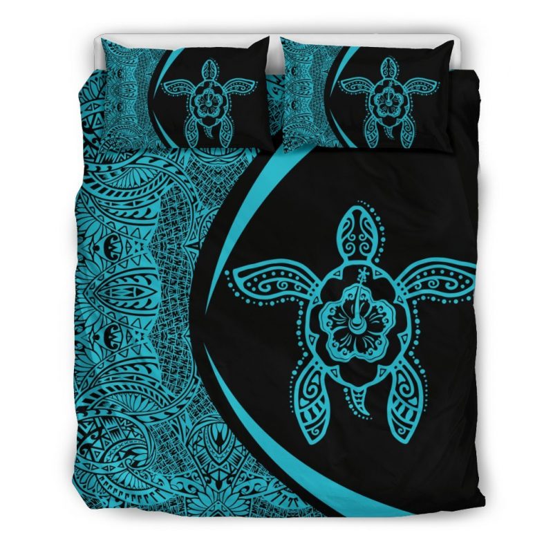 Turtle Polynesian Duver Duvet Cover and Pillowcase Set Bedding Set 875