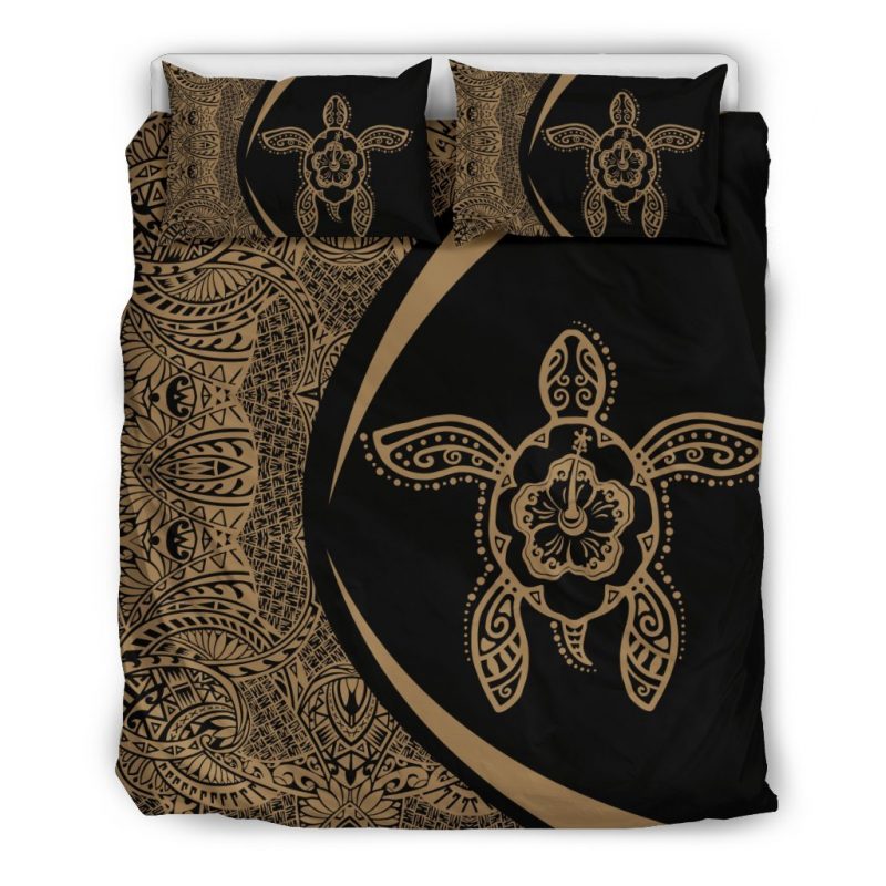 Turtle Polynesian Duver Duvet Cover and Pillowcase Set Bedding Set 877