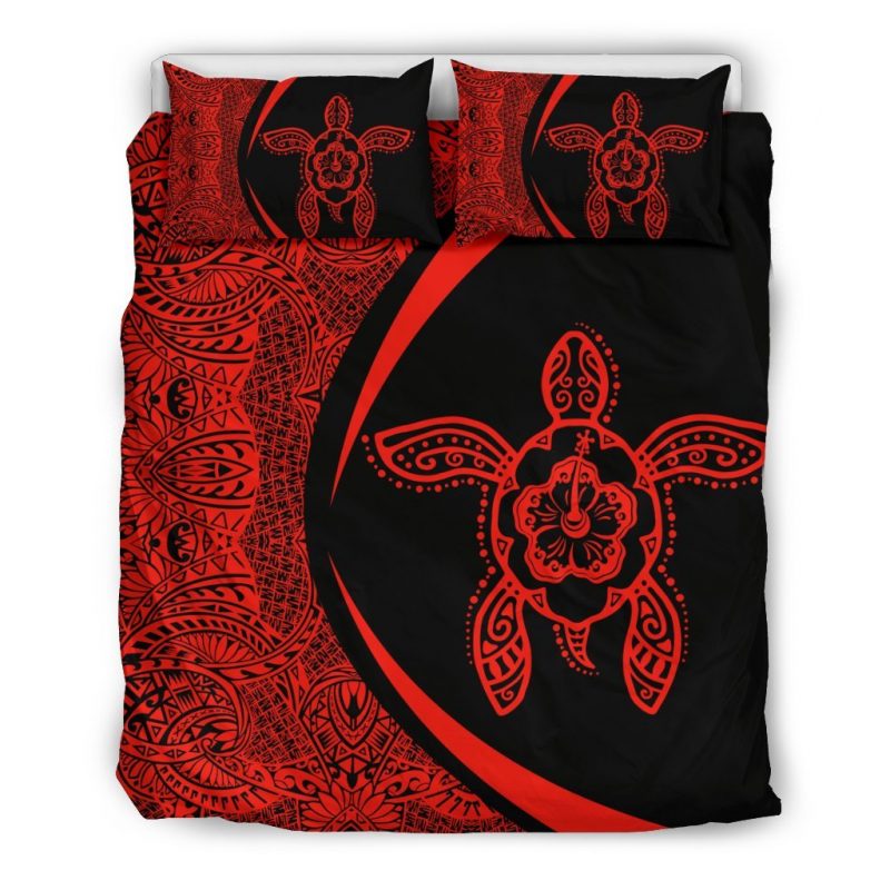 Turtle Polynesian Polynesian Duver Duvet Cover and Pillowcase Set Bedding Set 869