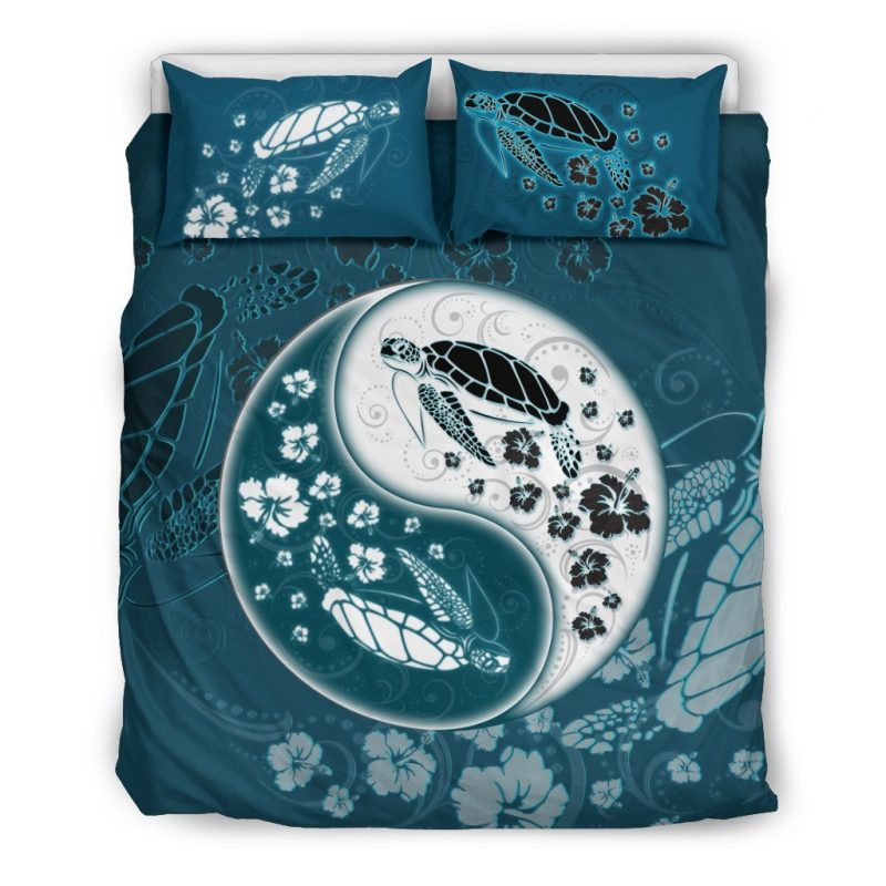 Turtle YinYang Style Duver Duvet Cover and Pillowcase Set Bedding Set