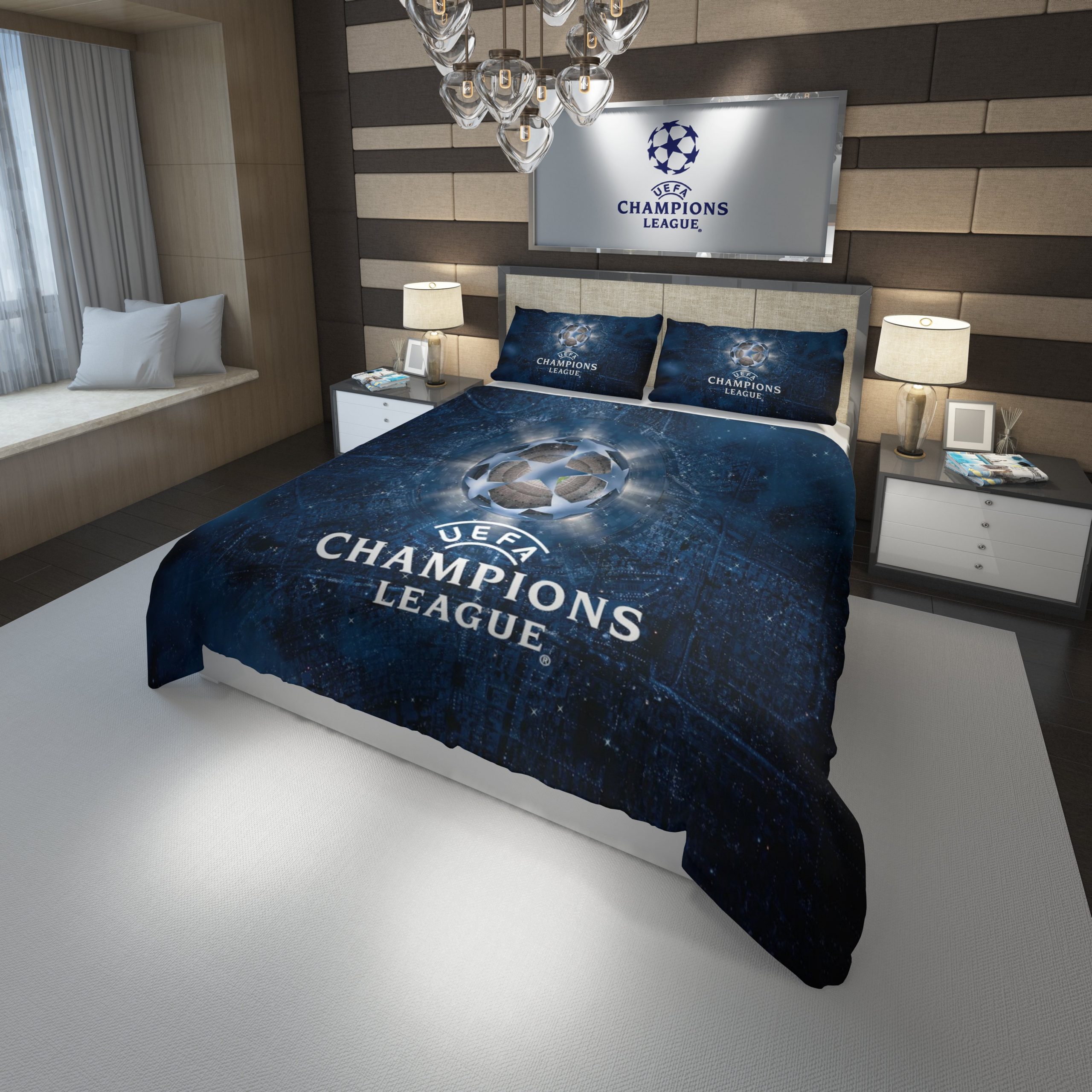 Uffa Champion League Club 1 Duvet Cover and Pillowcase Set Bedding Set