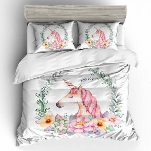 Unicorn Cute 2211 Duvet Cover and Pillowcase Set Bedding Set