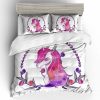 Unicorn Cute 2215 Duvet Cover and Pillowcase Set Bedding Set