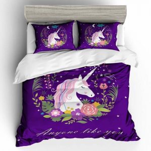 Unicorn Cute 2216 Duvet Cover and Pillowcase Set Bedding Set