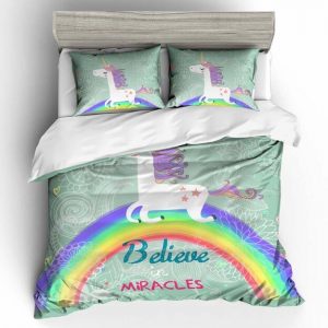 Unicorn Cute 2219 Duvet Cover and Pillowcase Set Bedding Set