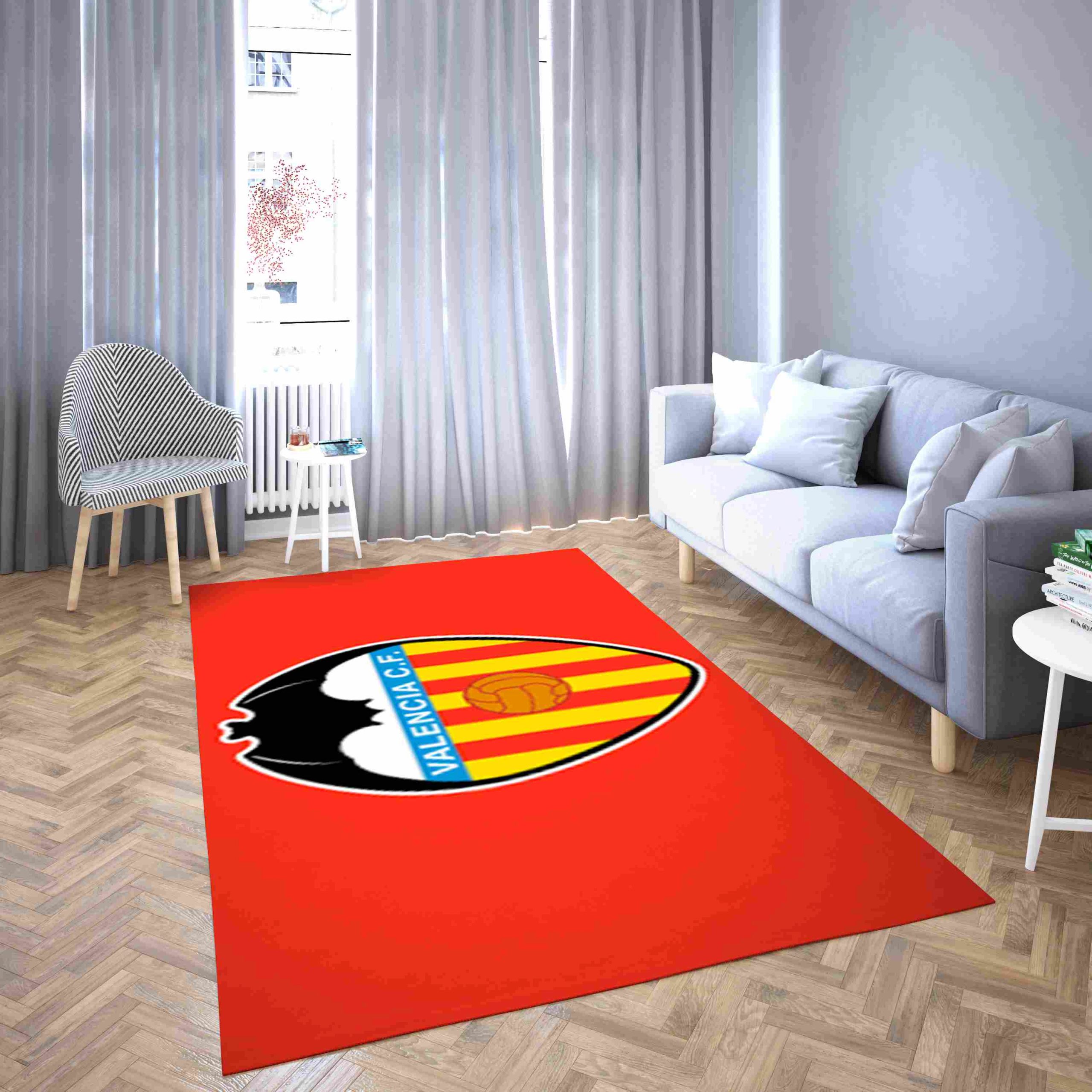 Valencia Red Football Club Carpet Living Room Rugs