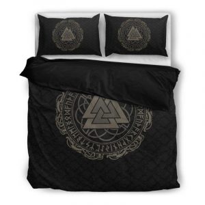 Valknut Viking Duvet Cover and Pillowcase Set Bedding Set