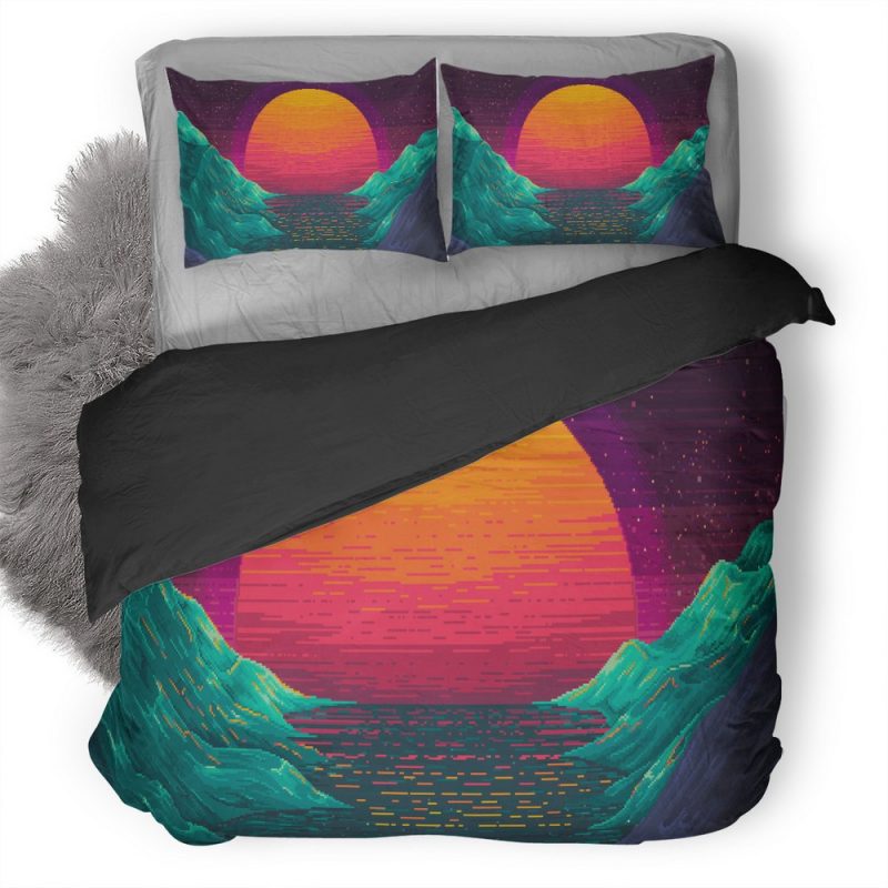 Valley 8 Bit 43 Duvet Cover and Pillowcase Set Bedding Set