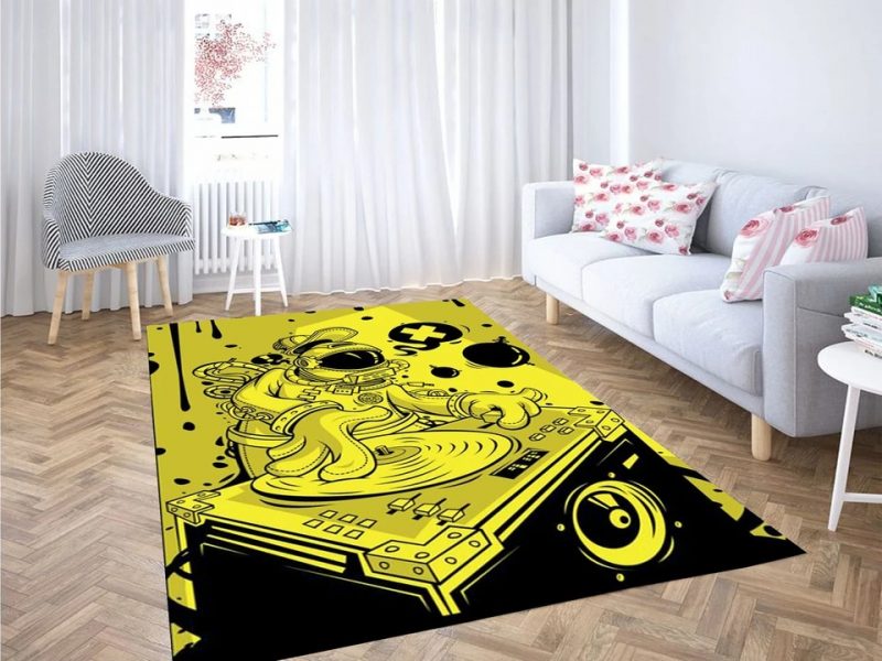 Vector tekno yellow carpet living rugs