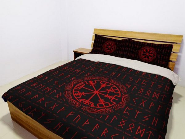 Vegvisir Viking Duvet Cover and Pillowcase Set Bedding Set