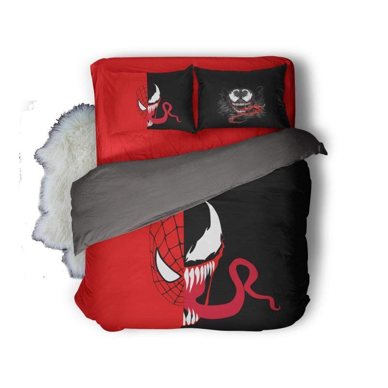 Venom Half Blood Printed ding Duvet Cover and Pillowcase Set Bedding Set