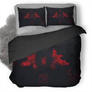 Vikings Raven Ze Duvet Cover and Pillowcase Set Bedding Set