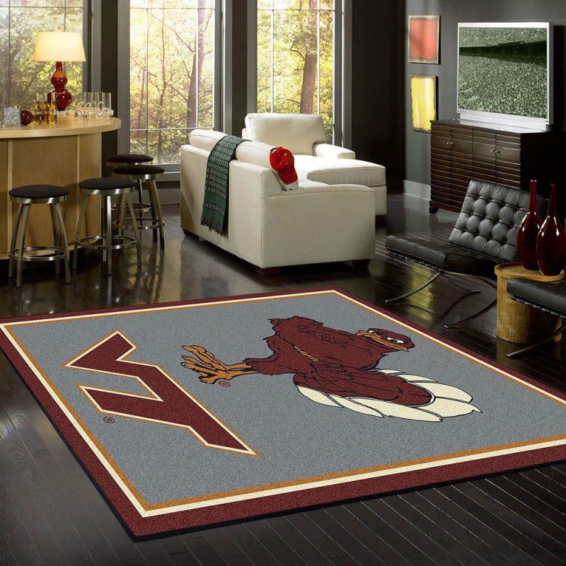 Virginia Tech Rug Team Spirit Alt Carpet Living Room Rugs