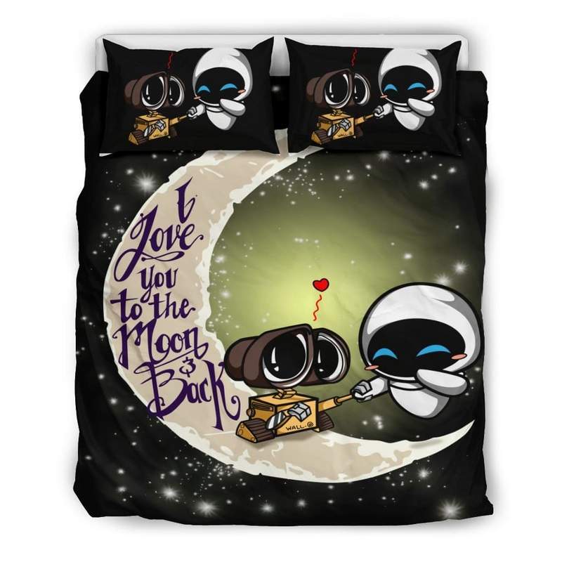 Wall E Eve Duvet Cover and Pillowcase Set Bedding Set