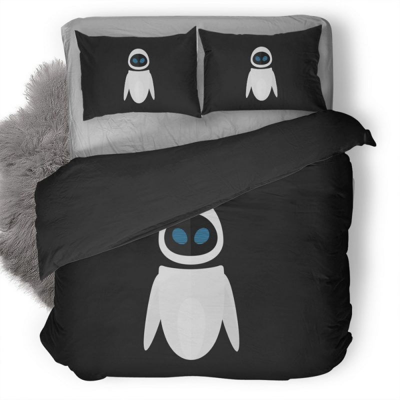 Wall E Eve Minimal Je Duvet Cover and Pillowcase Set Bedding Set