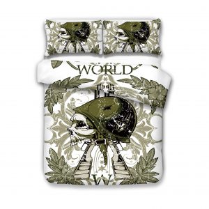 War World Skull Duvet Cover and Pillowcase Set Bedding Set