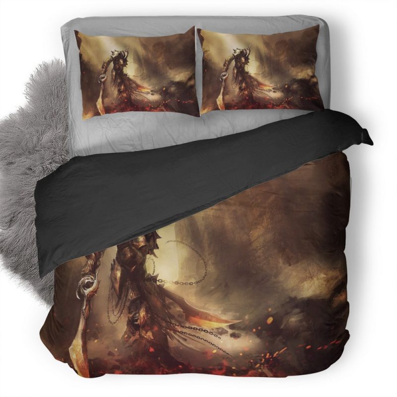 Warrior Fantasy Art V6 Duvet Cover and Pillowcase Set Bedding Set