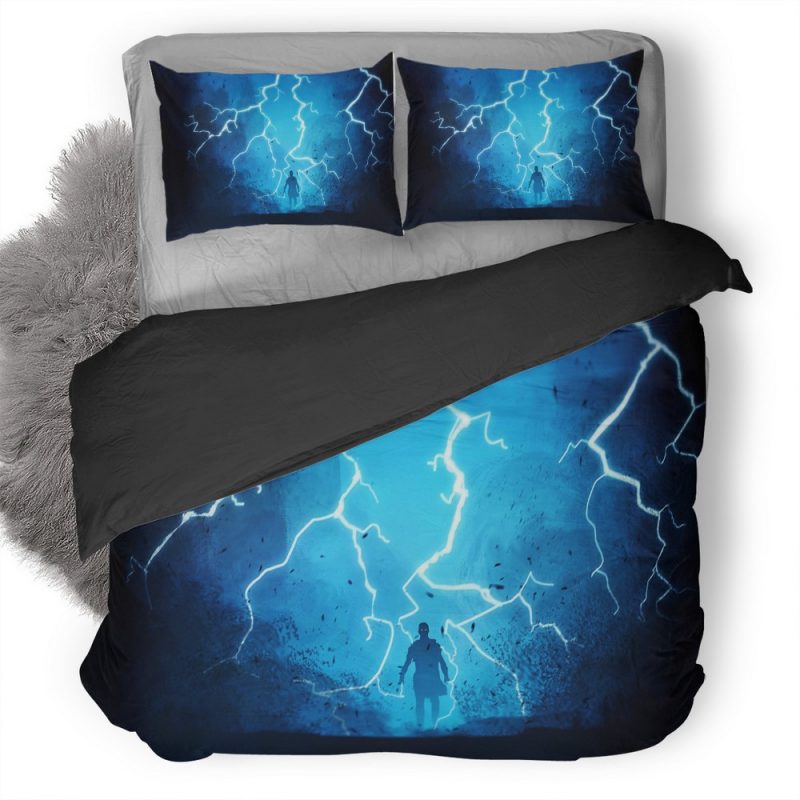 Warrior Fantasy Lightning Az Duvet Cover and Pillowcase Set Bedding Set