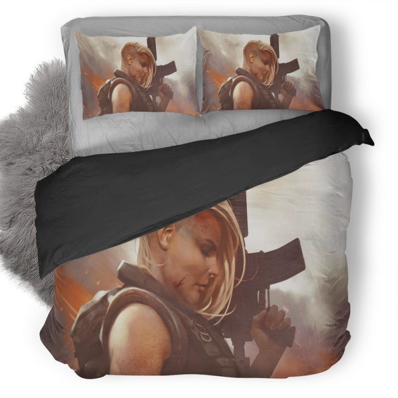 Warrior Girl In War Kq Duvet Cover and Pillowcase Set Bedding Set