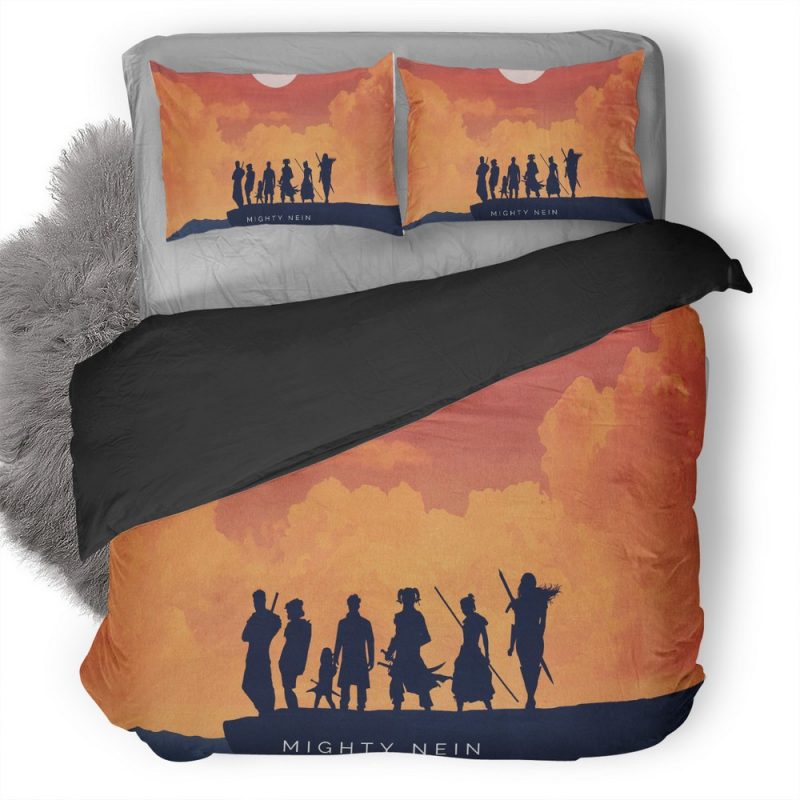 Warriors Mighty Nein Minimalist Art 85 Duvet Cover and Pillowcase Set Bedding Set