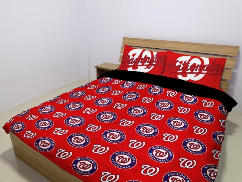 Washington Nationals Duvet Cover and Pillowcase Set Bedding Set 1014