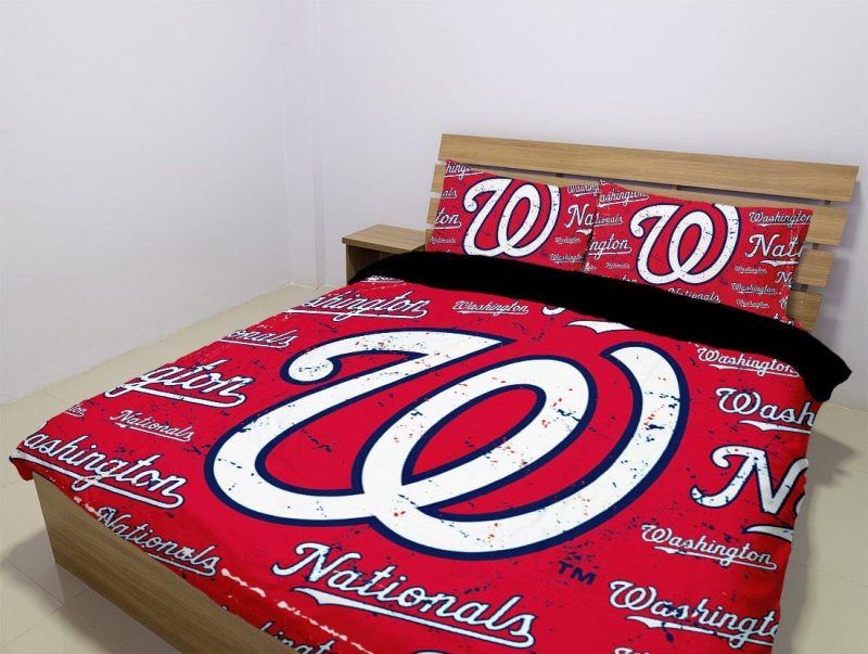 Washington Nationals Duvet Cover and Pillowcase Set Bedding Set 1015