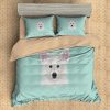 White Swiss Shepherd Duvet Cover and Pillowcase Set Bedding Set